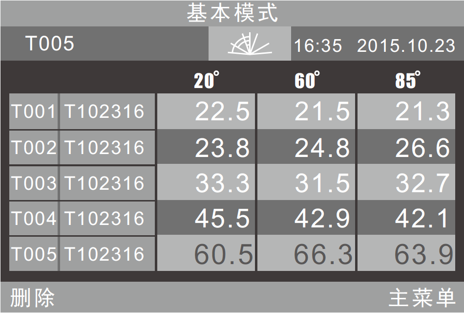 光泽度仪开机界面